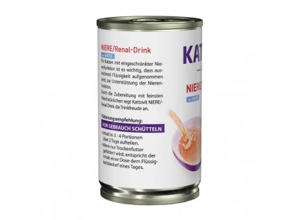 Фото 4 -  ветеринарні корми Kattovit Veterinary Niere Renal Drink лікувальний напій для котів із захворюваннями нирок КАЧКА