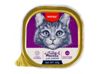 Фото 2 -  влажный корм (консервы) Wanpy Tuna & Shrimp влажный корм для кошек, ТУНЕЦ и КРЕВЕТКИ, мусс