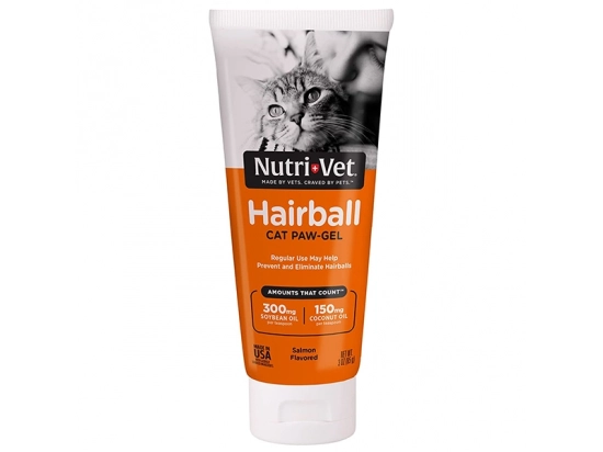 Фото - для виведення шерсті Nutri-Vet (Нутрі Вет) Hairball Salmon flavor ВИВЕДЕННЯ ШЕРСТІ ГЕЛЬ З ЛОСОСЕМ, добавка для котів