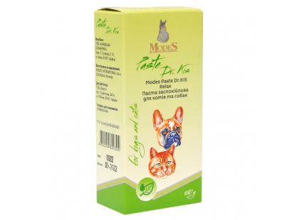 Фото - Modes Paste Dr.KIS Relax заспокійлива паста для котів і собак для нервової системи (від стресу) Modes Paste Dr.KIS Relax заспокійлива паста для котів і собак