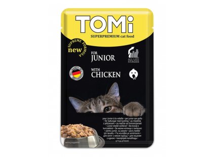 Фото - вологий корм (консерви) TOMi Junior with Chicken вологий корм для кошенят, КУРКА