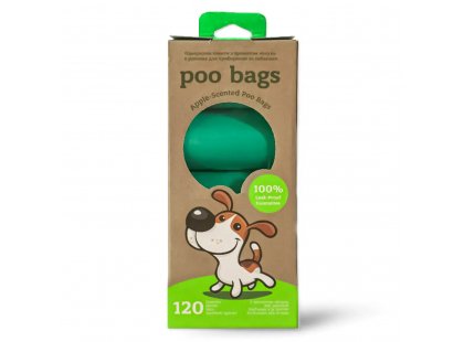 Фото - Poo Bags Биоразлагаемые пакеты для уборки за собакой АРОМАТ ЯБЛОКА пакеты для фекалий и аксессуары Poo Bags Биоразлагаемые пакеты для уборки за собакой АРОМАТ ЯБЛОКА