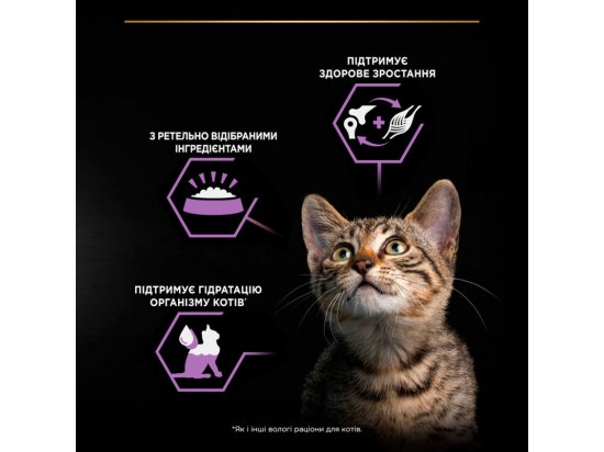 Фото - вологий корм (консерви) Purina Pro Plan (Пуріна Про План) Kitten Healthy Start Chicken вологий корм для кошенят, мус КУРКА