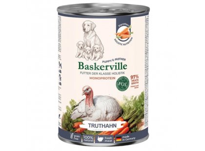 Фото - Baskerville Holistic Puppy & Mother консерви для цуценят і вагітних собак ІНДИЧКА вологий корм (консерви) Baskerville Holistic Puppy & Mother консерви для цуценят і вагітних собак ІНДИЧКА