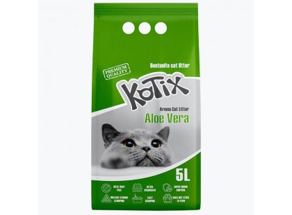 Фото - Kotix Aloe Vera  бентонітовий наповнювач для котячого туалету АЛОЕ ВЕРА, зелені гранули наповнювачі Kotix Aloe Vera  бентонітовий наповнювач для котячого туалету АЛОЕ ВЕРА, зелені гранули