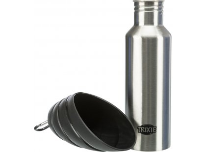 Фото 3 -  миски, поилки, фонтаны Trixie Bottle with Bowl Поилка дорожная для животных