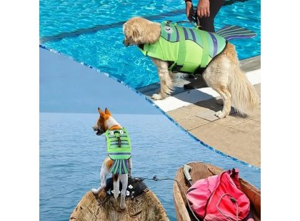 Фото 4 -  рятувальні жилети Fovis Derby Fish Design рятувальний жилет для собак, зелений