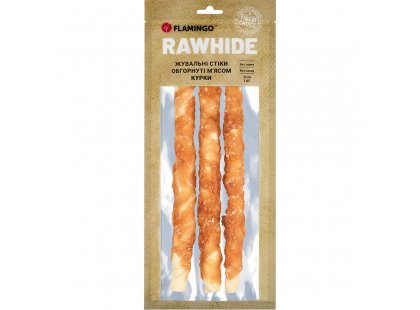 Фото 3 -  лакомства Flamingo Лакомство для собак ЖЕВАТЕЛЬНЫЕ СТИКИ ОБВЕРНУТЫЕ МЯСОМ КУРИЦЫ