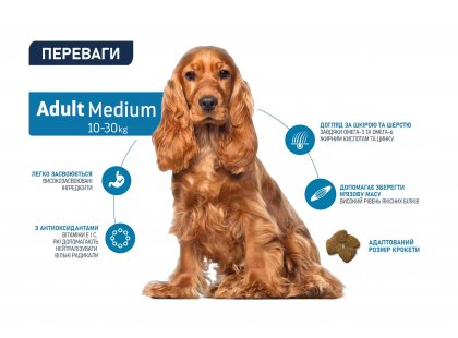 Фото - сухой корм Advance (Эдванс) Dog Medium Adult - корм для взрослых собак средних пород (с курицей и рисом)