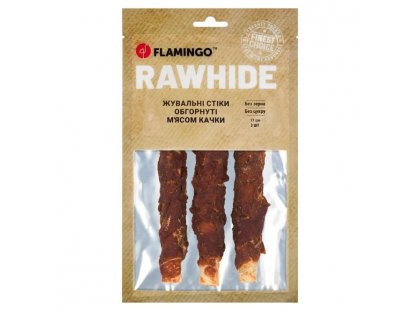 Фото - Flamingo Ласощі для собак ЖУВАЛЬНІ СТІКИ ОБГОРНУТІ М'ЯСОМ КАЧКИ ласощі Flamingo Ласощі для собак ЖУВАЛЬНІ СТІКИ ОБГОРНУТІ М'ЯСОМ КАЧКИ