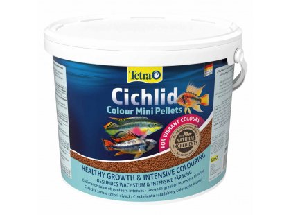 Фото 2 -  корм для рыб Tetra Cichlid Colour Mini корм для яркости окраса всех цихлид, гранулы