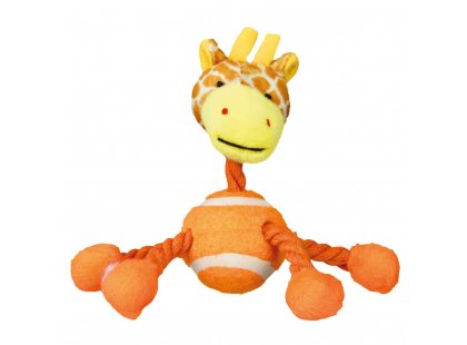 Фото 3 -  іграшки Trixie Іграшка для собак ТВАРИНА З ТЕНІСНИМ М'ЯЧЕМ І МОТУЗКОЮ (3612)