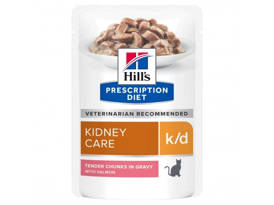 Фото - Hill's Prescription Diet k/d Kidney Care Salmon корм для котів при захворюваннях нирок ЛОСОСЬ ветеринарні корми Hill's Prescription Diet k/d Kidney Care Salmon корм для котів при захворюваннях нирок ЛОСОСЬ