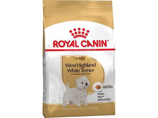 Фото - сухой корм Royal Canin WESTIE HIGHLAND WHITE TERRIER ADULT (ВЕСТ ХАЙЛЕНД ВАЙТ ТЕРЬЕР ЭДАЛТ) корм для собак от 10 месяцев