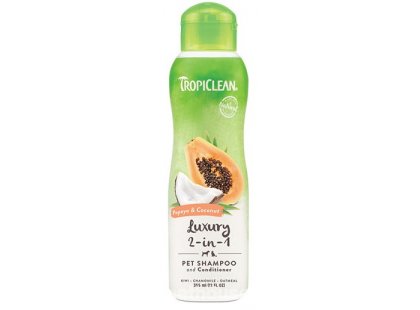 Фото - повседневная косметика Tropiclean (Тропиклин) PAPAYA & COCONUT 2 в 1 (ПАПАЙЯ И КОКОС 2 в 1) шампунь кондиционер для собак и котов