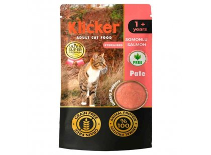Фото - Klicker Salmon Pate влажный корм для стерилизованных кошек, ЛОСОСЬ, паштет влажный корм (консервы) Klicker Salmon Pate влажный корм для стерилизованных кошек, ЛОСОСЬ, паштет