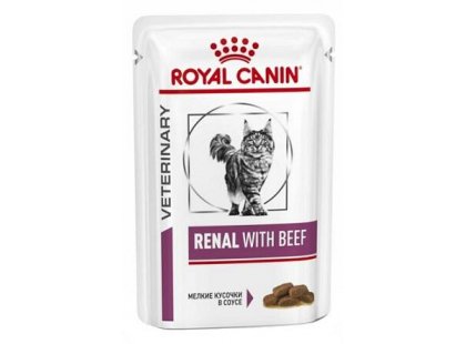 Фото - ветеринарні корми Royal Canin RENAL BEEF лікувальні консерви для кішок з нирковою недостатністю