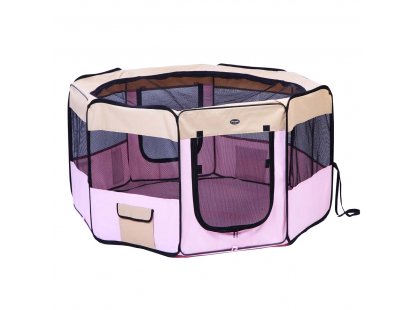 Фото - клетки, вольеры Senful Portable Soft Dog Playpen вольер-манеж для щенков, розовый с бежевым