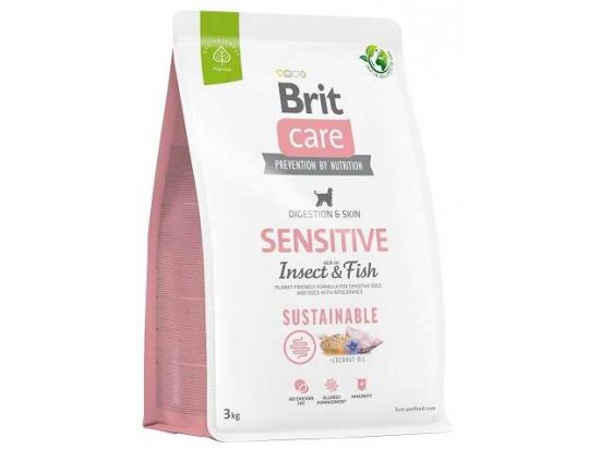 Фото - сухий корм Brit Care Dog Sustainable Sensitive Digestion & Skin Insect & Fish сухий корм для собак із чутливим травленням КОМАХИ та РИБА