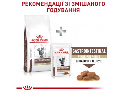 Фото 9 -  ветеринарные корма Royal Canin GASTROINTESTINAL FIBRE RESPONSE сухой лечебный корм для кошек от 1 года
