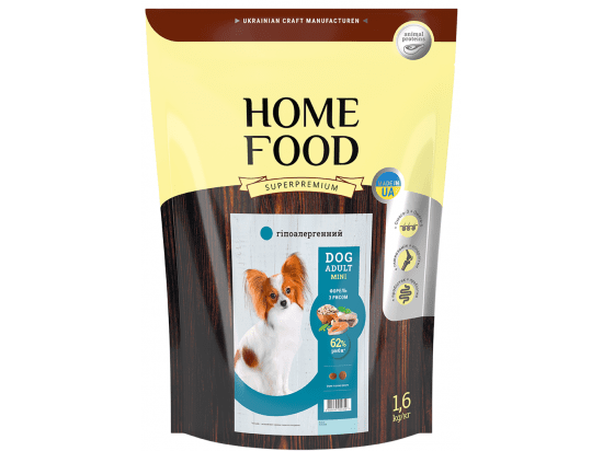 Фото - сухой корм Home Food (Хоум Фуд) Dog Adult Mini Trout with Rice гипоаллергенный корм для собак мелких пород ФОРЕЛЬ и РИС