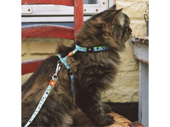 Фото - шлейки, ошейники Max & Molly Urban Pets Cat Harness/Leash Set шлея с поводком для кошек Black Sheep