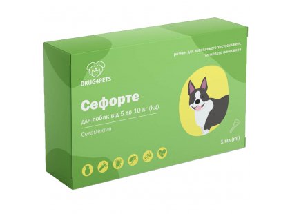 Фото - от блох и клещей Drug4Pets Сефорте капли от блох, клещей и гельминтов для собак