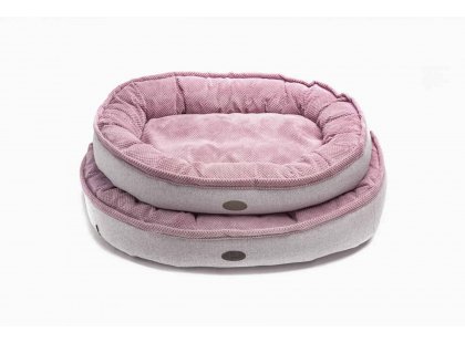 Фото - лежаки, матраси, килимки та будиночки Harley & Cho DONUT SOFT TOUCH PINK овальний лежак для собак, рожевий