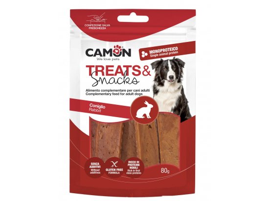 Фото - лакомства Camon (Камон) Treats & Snacks Rabbit Jerky лакомство для собак ВЯЛЕНЫЙ КРОЛИК