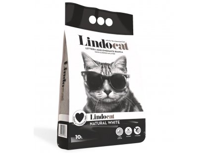 Фото - наполнители Lindocat NATURAL WHITE бентонитовый наполнитель для кошек без запаха, большая гранула