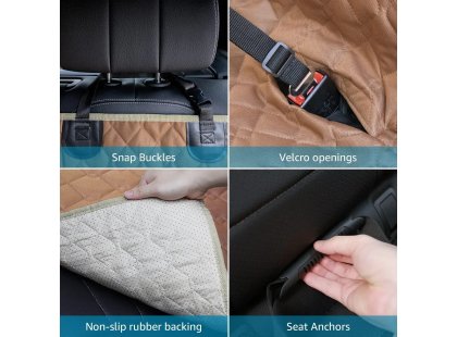 Фото 9 -  аксессуары в авто Senful Lassie Dog чехол для автомобильного сидения с сетчатым визуальным окном, оливковый