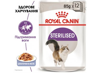 Фото 4 -  вологий корм (консерви) Royal Canin STERILISED JELLY консервований корм для стерилізованих кішок