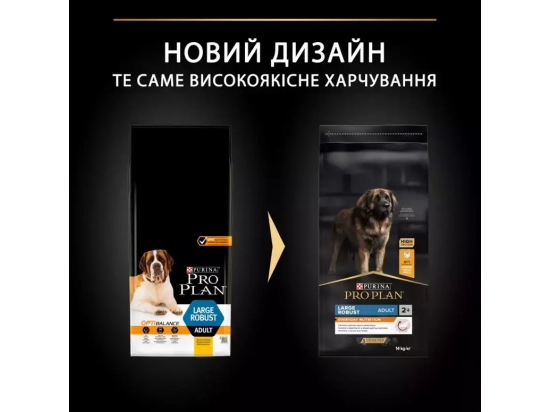 Фото - сухий корм Purina Pro Plan (Пуріна Про План) Adult Large Robust Chicken сухий корм для собак великих порід масивної статури КУРКА