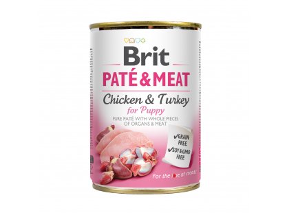 Фото - Brit Pate & Meat Puppy консервы для щенков КУРИЦА И ИНДЕЙКА В ПАШТЕТЕ влажный корм (консервы) Brit Pate & Meat Puppy консервы для щенков КУРИЦА И ИНДЕЙКА В ПАШТЕТЕ