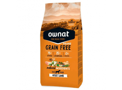 Фото - Ownat Grain Free Lamb сухой беззерновой корм для собак ЯГНЕНОК сухой корм Ownat Grain Free Lamb сухой беззерновой корм для собак ЯГНЕНОК