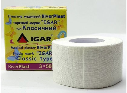 Фото 5 -  перев'язувальні матеріали Igar RiverPlast пластир медичний класичний