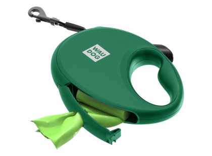 Фото 3 -  рулетки WAUDOG R-leash поводок рулетка с контейнером для пакетов, светоотражающая лента, зеленый