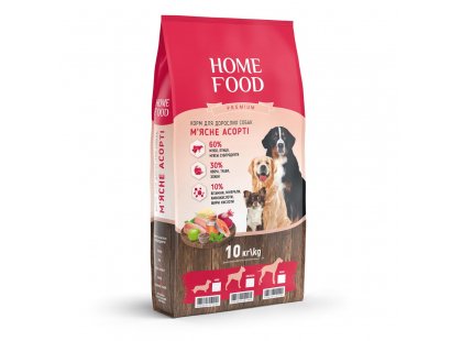 Фото - сухий корм Home Food (Хоум Фуд) Dog Adult Maxi Meat Assorted повнораціонний корм для собак великих порід М'ЯСНЕ АССОРТІ