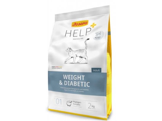 Фото - ветеринарные корма Josera (Йозера) Help Veterinary Diet Weight & Diabetic Cat сухой лечебный корм для кошек при при избыточном весе и диабете