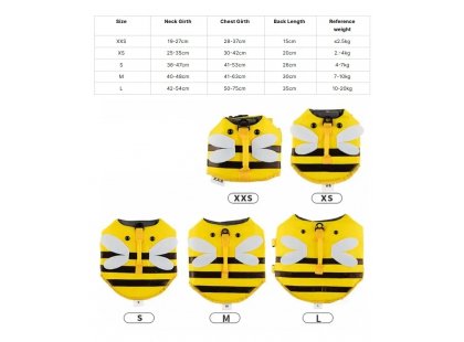 Фото 11 -  рятувальні жилети Fovis Derby Bee Design Dog Life Vest рятувальний жилет для собак