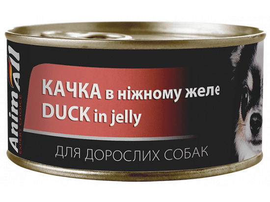 Фото - AnimAll Duck in jelly вологий корм для собак КАЧКА в желе вологий корм (консерви) AnimAll Duck in jelly вологий корм для собак КАЧКА в желе