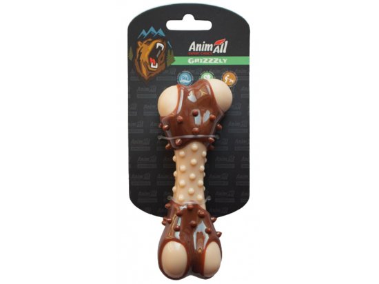Фото 2 -  игрушки AnimAll GrizZzly игрушка для собак косточка с ароматом мяса, коричневый