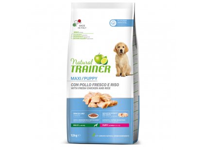 Фото - сухий корм Trainer Natural Puppy Maxi - корм для цуценят великих та гігантських порід з куркою та індичкою