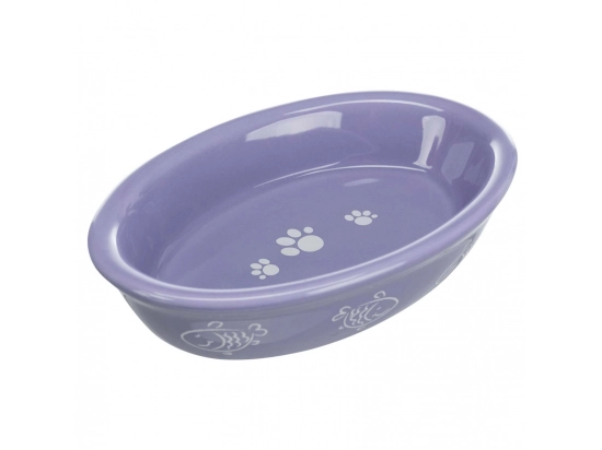 Фото - миски, поилки, фонтаны Trixie Cat Ceramic Bowl - Миска керамическая овальная (24495)