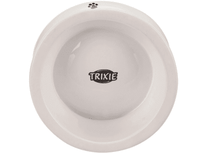 Фото 2 -  миски, напувалки, фонтани Trixie Ceramic Bowl керамічна миска на підставці для котів, біла (24798)