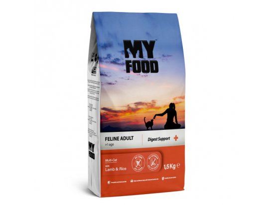 Фото - сухой корм MyFood (Майфуд) Adult Cat Food with Lamb & Rice сухой корм для кошек ЯГНЕНОК и РИС