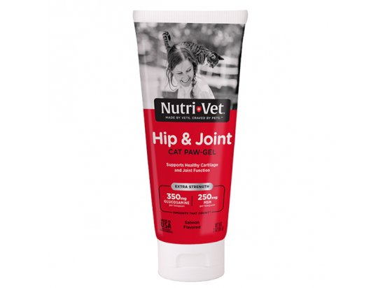 Фото - хондропротекторы Nutri-Vet Hip&Joint Cat Paw-Gel Гель для связок и суставов котов, хондроитин, глюкозамин, МСМ