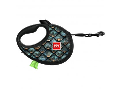 Фото 2 -  рулетки Collar WAUDOG R-LEASH поводок-рулетка с контейнером для пакетов, светоотражающая лента, ЧЕШУЯ