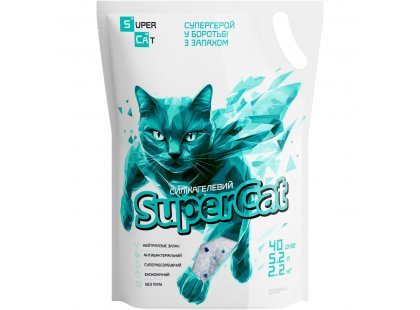 Фото 2 -  наполнители Supercat Силикагелевый наполнитель для кошачьего туалета