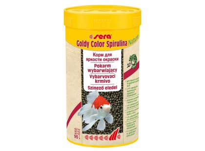 Фото - Sera GOLDY COLOR SPIRULINA NATURE корм со спирулиной для яркости окраски для золотых рыбок, гранулы корм для рыб Sera GOLDY COLOR SPIRULINA NATURE корм со спирулиной для яркости окраски для золотых рыбок, гранулы